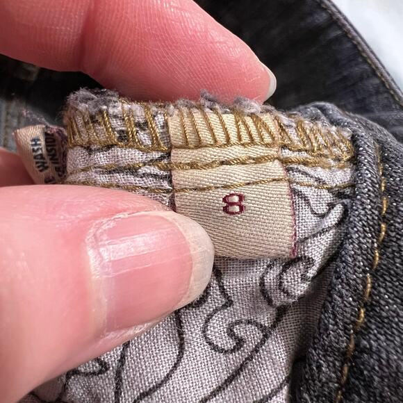 CAbi Womens Denim Blue Jeans Pants Boot Cut Mid Rise Black Style 190 Size 8 - Picture 9 of 10